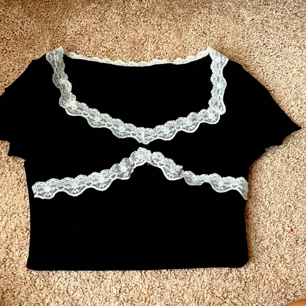 really cute, cotton, soft, crop top v neck